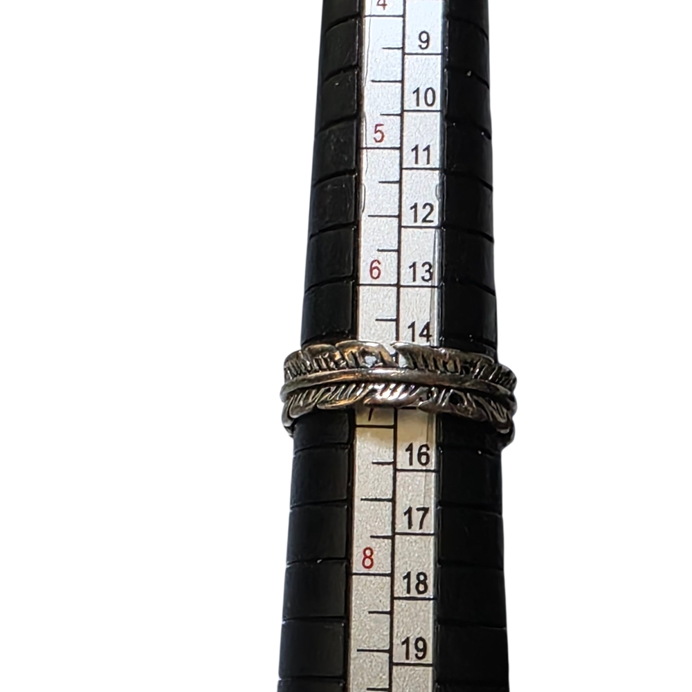 Silver Feather Design Ring - image 3